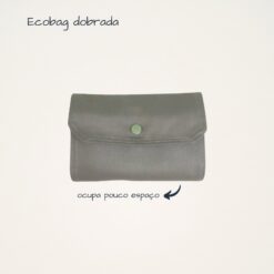 Ecobag Dobrável em Sarja Premium – Cinza Quente - Imagem 5