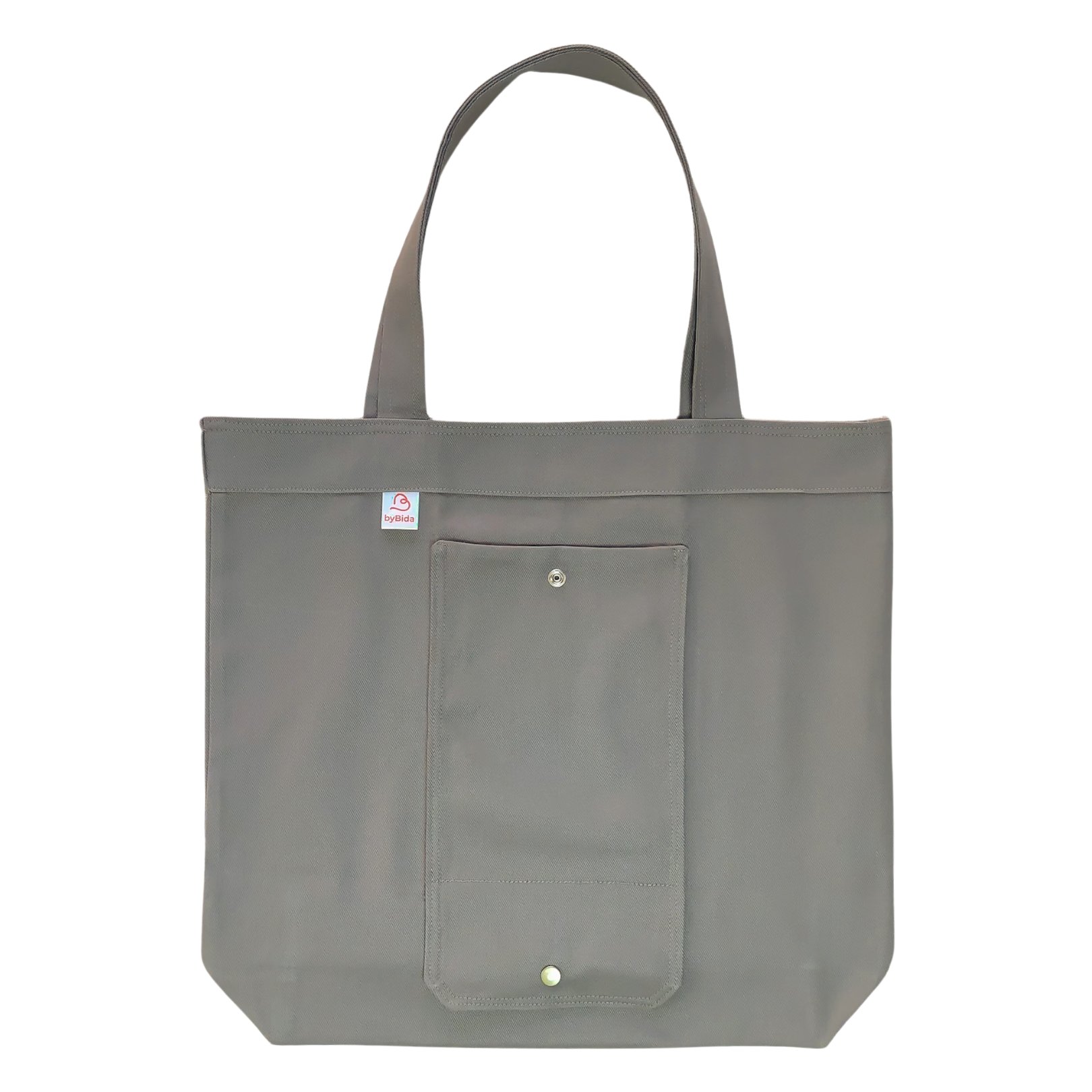 Ecobag Dobrável em Sarja Premium – Cinza Quente