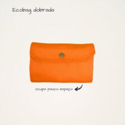 Ecobag Dobrável em Sarja Premium – Laranja - Imagem 5