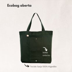 Alternative view of Ecobag Dobrável em Sarja Premium – Verde Musgo