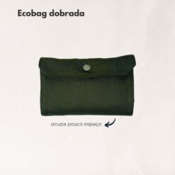 Ecobag Dobrável em Sarja Premium – Verde Musgo - Imagem 4