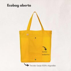 Alternative view of Ecobag Dobrável em Sarja Premium – Amarelo Solar