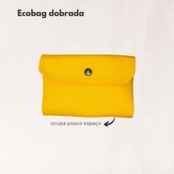 Ecobag Dobrável em Sarja Premium – Amarelo Solar - Imagem 4