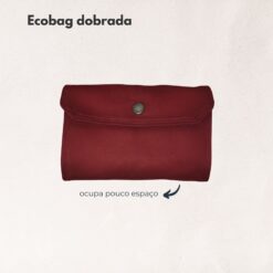 Ecobag Dobrável em Sarja Premium – Vinho - Imagem 4