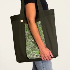 Alternative view of Ecobag Dobrável Paisley Verde