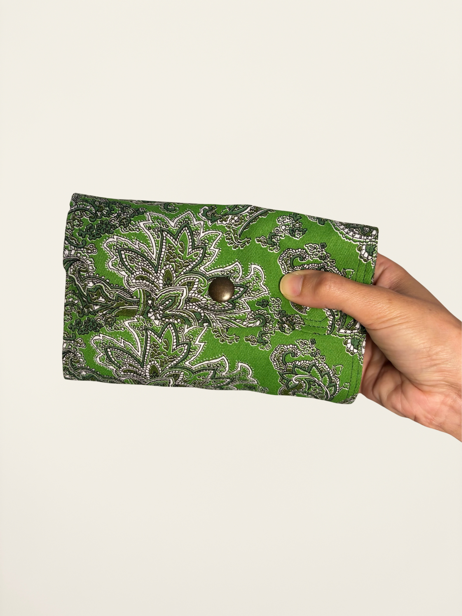 Ecobag Dobrável Paisley Verde - Imagem 3