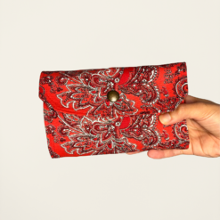 Ecobag Dobrável Paisley Vermelha - Imagem 3