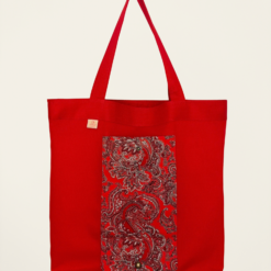 Ecobag Dobrável Paisley Vermelha